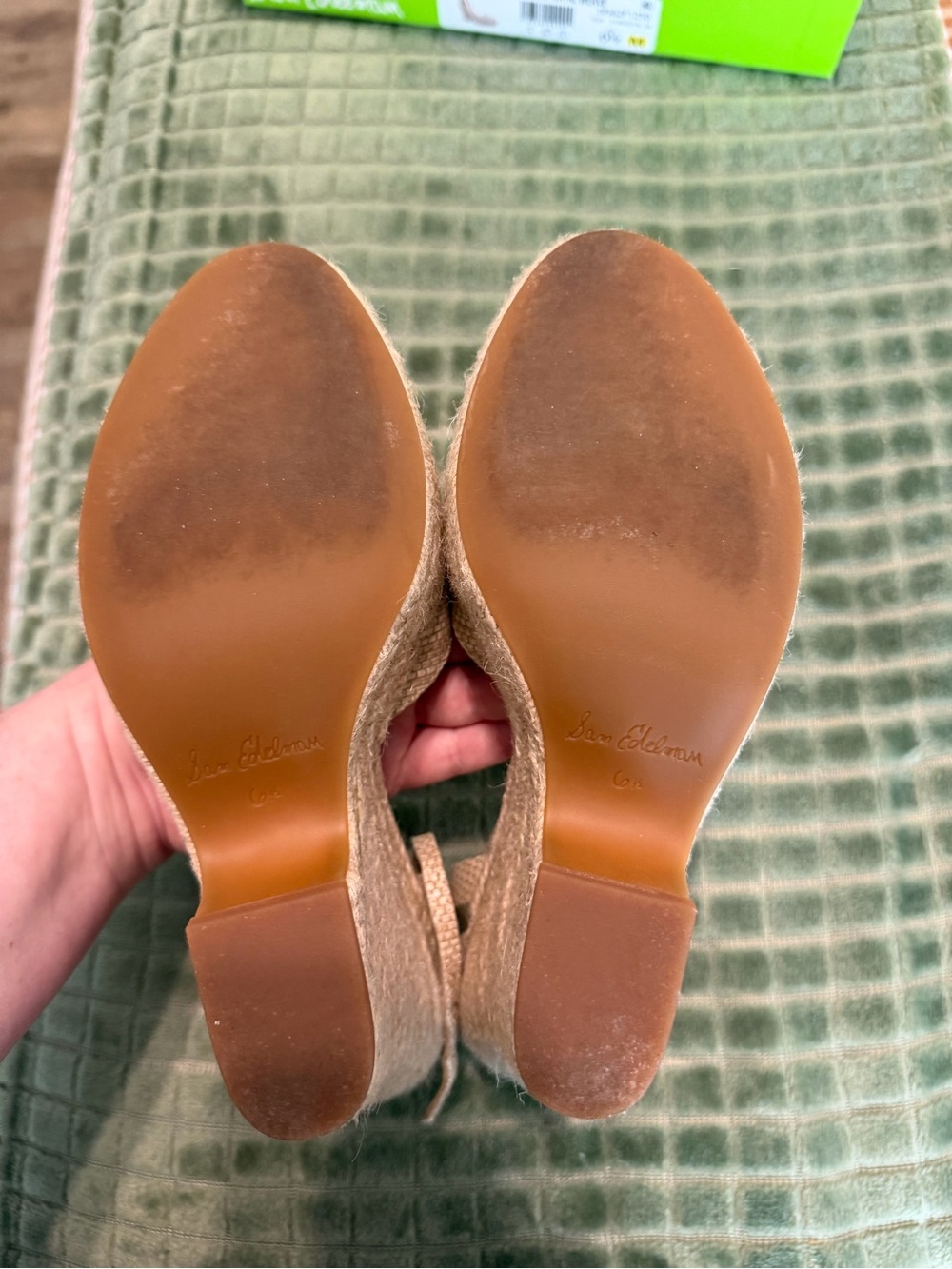 Sam Edelman Nati Platform Espadrille Wedges — Neutral Beige - Picture 5 of 7